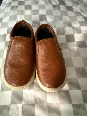 Carter's Toddler Slip-On Sneakers in Brown with White Soles